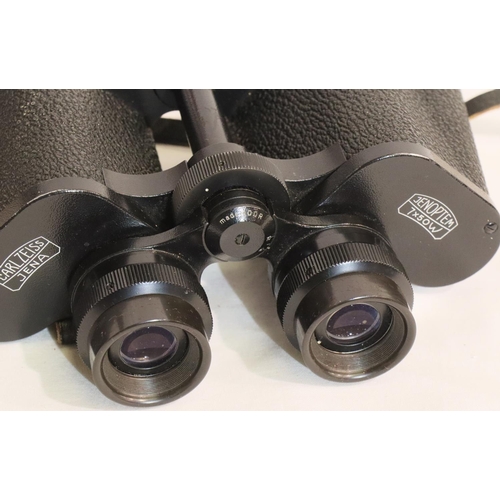 352 - Cased pair of Carl Zeiss Jena Jenoptem 10x50 binoculars in good conditi P&P Group 2 (£18+VAT for the... 