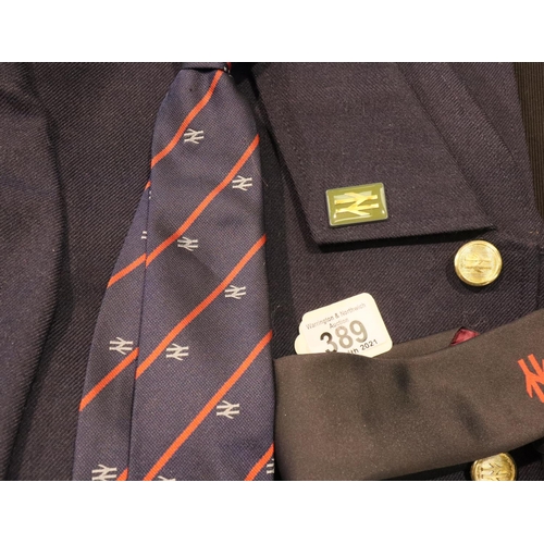 389 - British Rail 1980s jacket and two ties, size 42. P&P Group 2 (£18+VAT for the first lot and £3+VAT f... 