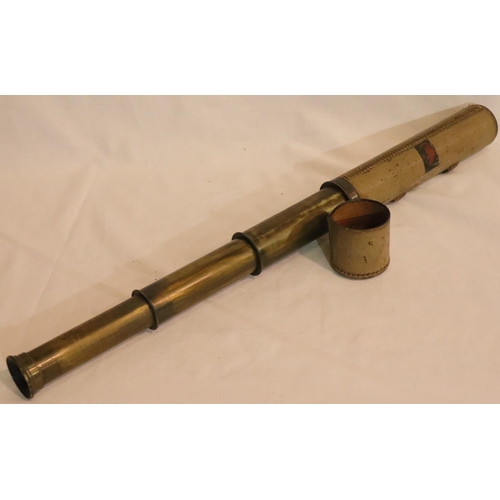 397 - WWII Officers private purchase telescope, hand painted with the 8th Army logo. P&P Group 2 (£18+VAT ... 