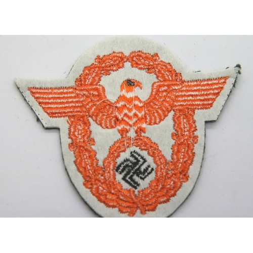 452 - German WWII reenactment embroidered NSFK orange uniform patch. P&P Group 1 (£14+VAT for the first lo... 