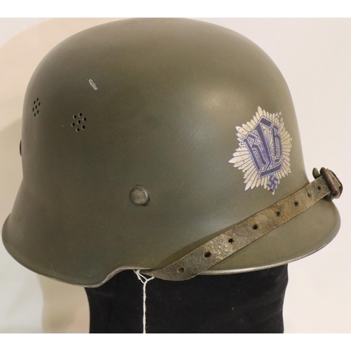 407 - WWII German lightweight RLB helmet, Air Raid wardens helmet. P&P Group 2 (£18+VAT for the first lot ... 