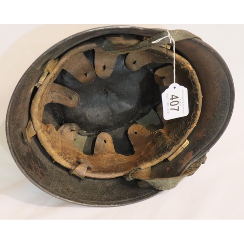 407 - WWII German lightweight RLB helmet, Air Raid wardens helmet. P&P Group 2 (£18+VAT for the first lot ... 