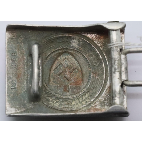 416 - WWII free French trophy buckle made from a German RAD buckle. P&P Group 1 (£14+VAT for the first lot... 