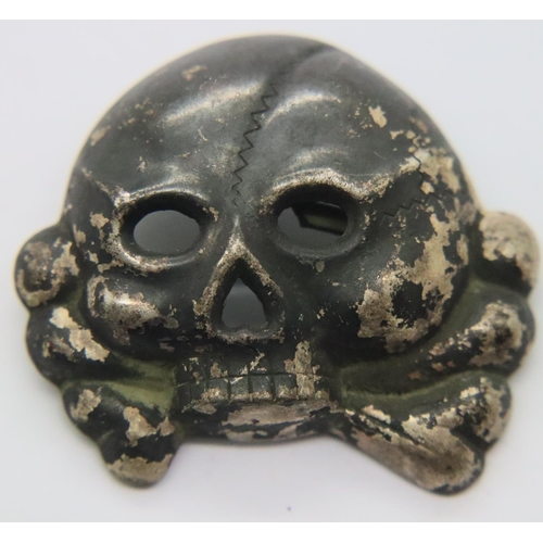 420 - WWII German Allgemeine SS Totenkopf jawless type skull. P&P Group 1 (£14+VAT for the first lot and £... 