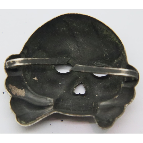 420 - WWII German Allgemeine SS Totenkopf jawless type skull. P&P Group 1 (£14+VAT for the first lot and £... 