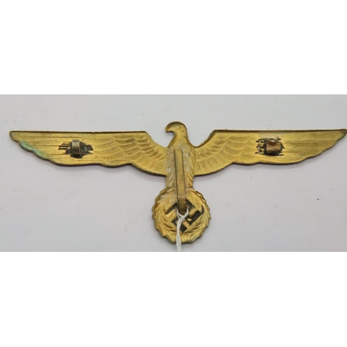 424 - WWII German Kriegsmarine Officers Tropical Whites breast eagle. P&P Group 1 (£14+VAT for the first l... 