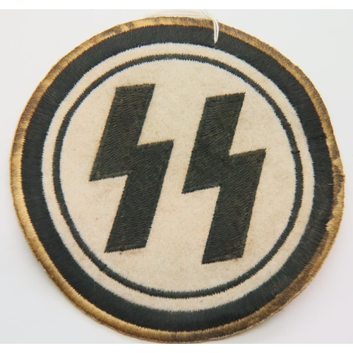 428 - WWII German Waffen felt SS Officers sports vest badge. P&P Group 1 (£14+VAT for the first lot and £1... 