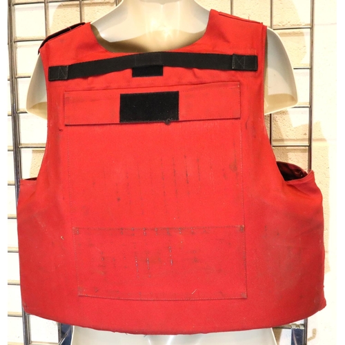 492 - Aegis red training ballistics vest, size 46. P&P Group 2 (£18+VAT for the first lot and £3+VAT for s... 