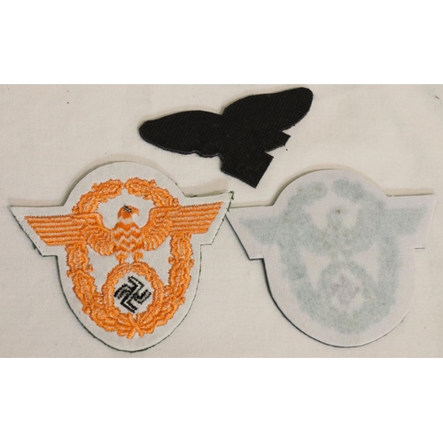 452 - German WWII reenactment embroidered NSFK orange uniform patch. P&P Group 1 (£14+VAT for the first lo... 