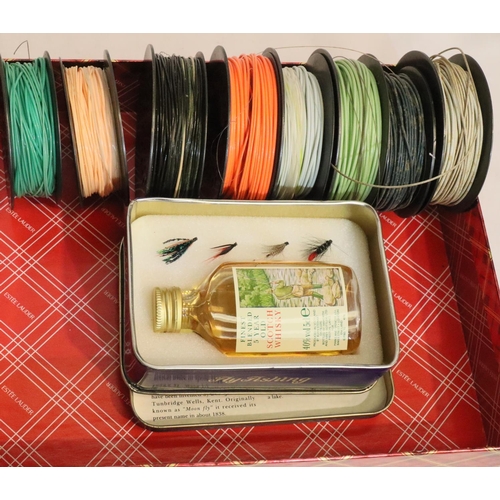 473 - Tray of fishing line spools including Hardy. P&P Group 2 (£18+VAT for the first lot and £3+VAT for s... 