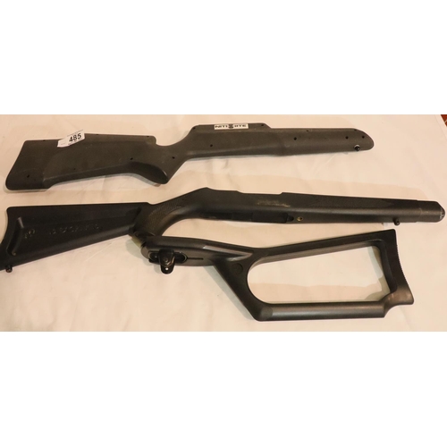 485 - Rifle stocks, two by Ruger and Nite Site, Together with a new old stock Webley pistol brace. P&P Gro... 