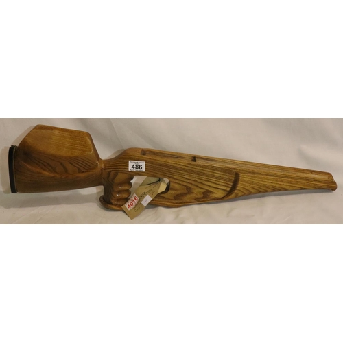 486 - Daystate left hand custom carved oak rifle stock model Huntsman mkII. P&P Group 3 (£25+VAT for the f... 