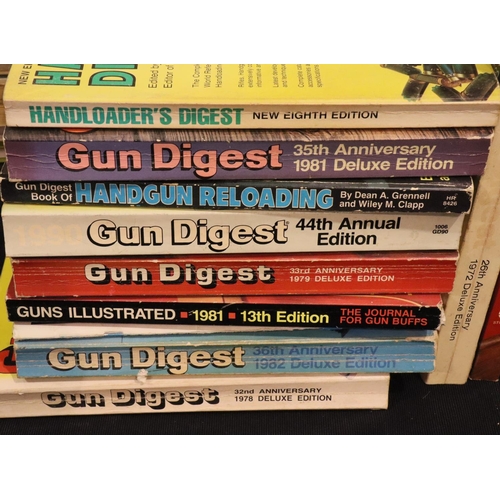 487 - Collection of c1980s Gun Digest and other annuals. Not available for in-house P&P, contact Paul O'He... 