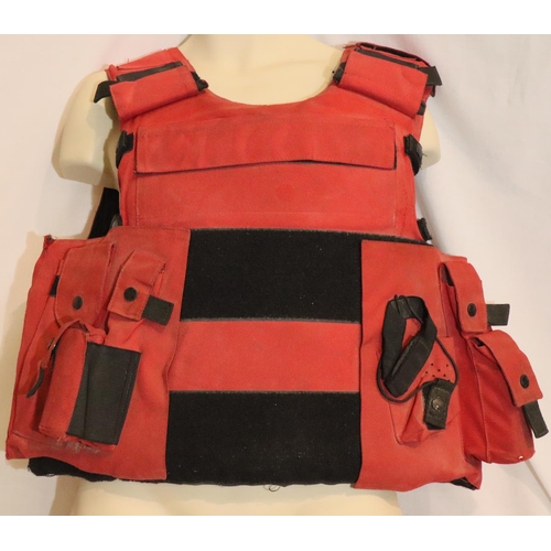 492 - Aegis red training ballistics vest, size 46. P&P Group 2 (£18+VAT for the first lot and £3+VAT for s... 