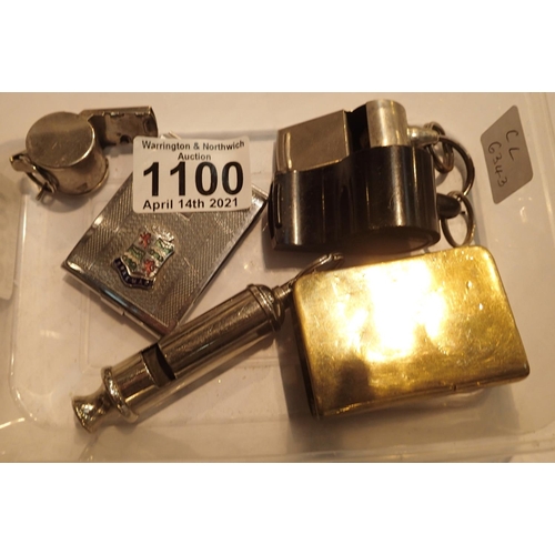 1100 - Scouts thunderer and other whistles with vestas. P&P Group 1 (£14+VAT for the first lot and £1+VAT f... 