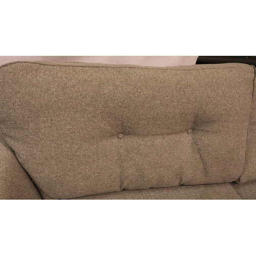 558 - Pair of contemporary grey fabric sofas, largest 190 x 94 x 70H cm. Not available for in-house P&P, c... 