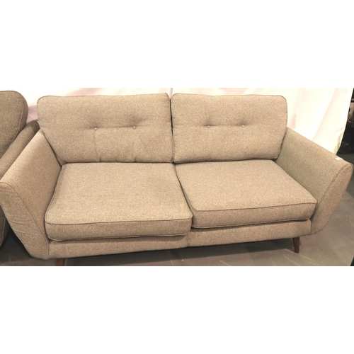 558 - Pair of contemporary grey fabric sofas, largest 190 x 94 x 70H cm. Not available for in-house P&P, c... 