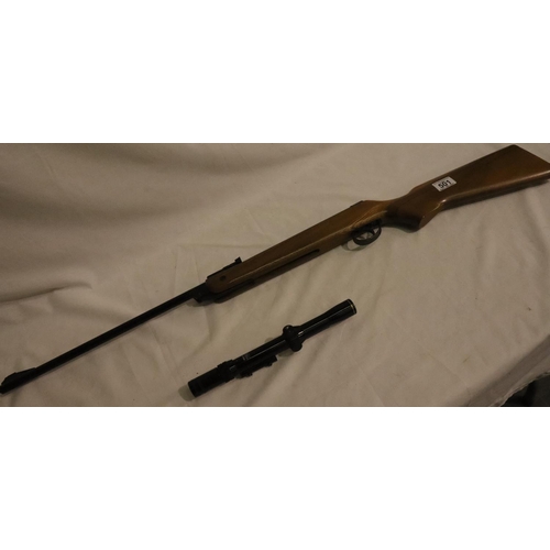 501 - BSA Meteor air rifle with BSA 3-7x20 scope. P&P Group 3 (£25+VAT for the first lot and £5+VAT for su... 