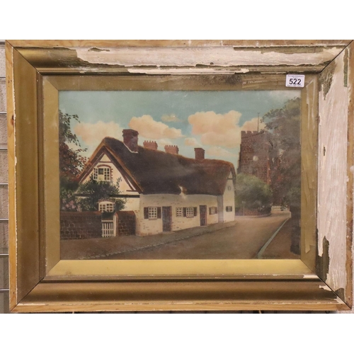 522 - W Gerard oil on board, signed and dated 1917, 50 x 36 cm. Not available for in-house P&P, contact Pa... 