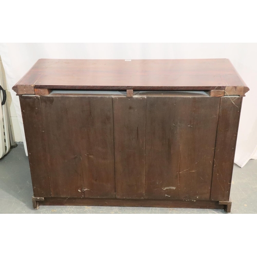 548 - Victorian mahogany two door fitted sideboard, 122 x 52 x 82 cm H. Not available for in-house P&P, co... 