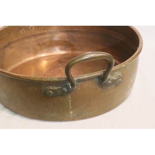 350 - Large Victorian copper preserves pot, D: 45 cm. P&P Group 3 (£25+VAT for the first lot and £5+VAT fo... 