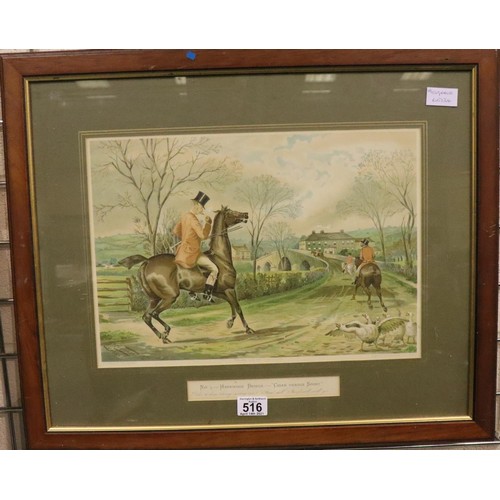 516 - Cigar versus sport, number 5 in a series of hunting prints after H Watkins wild, published by Richar... 