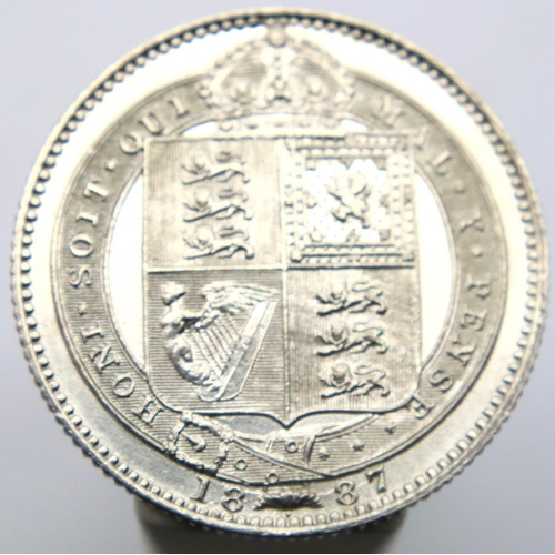 2352 - 1887 -Silver Shilling of Queen Victoria. P&P Group 1 (£14+VAT for the first lot and £1+VAT for subse... 