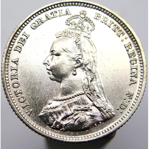 2352 - 1887 -Silver Shilling of Queen Victoria. P&P Group 1 (£14+VAT for the first lot and £1+VAT for subse... 