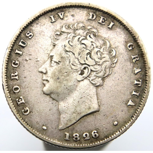 2353 - 1826 - Silver Shilling of King George 4th. P&P Group 1 (£14+VAT for the first lot and £1+VAT for sub... 