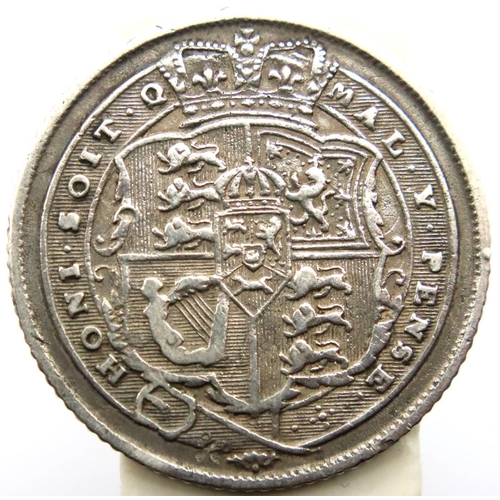 2354 - 1817 Silver Sixpence of King George 3rd. P&P Group 1 (£14+VAT for the first lot and £1+VAT for subse... 