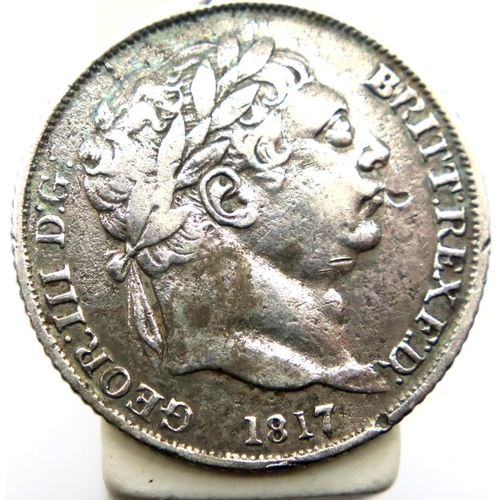 2354 - 1817 Silver Sixpence of King George 3rd. P&P Group 1 (£14+VAT for the first lot and £1+VAT for subse... 