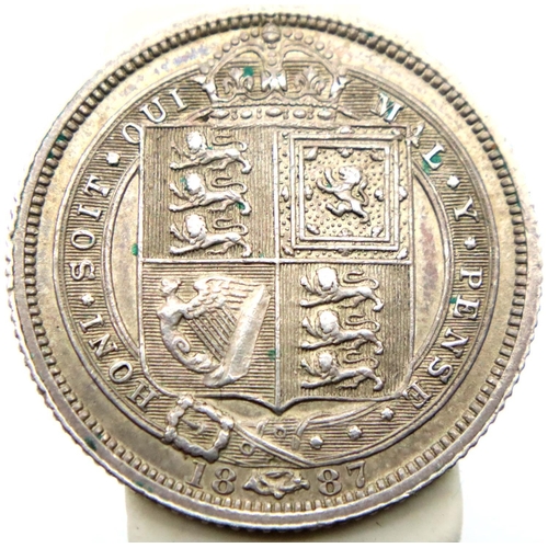 2355 - 1887 - Silver Sixpence of Queen Victoria. P&P Group 1 (£14+VAT for the first lot and £1+VAT for subs... 