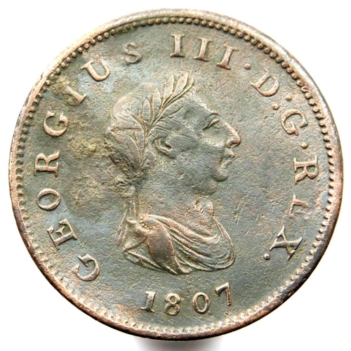 2356 - 1807 - Copper Half Penny of King George 3rd.P&P Group 1 (£14+VAT for the first lot and £1+VAT for su... 