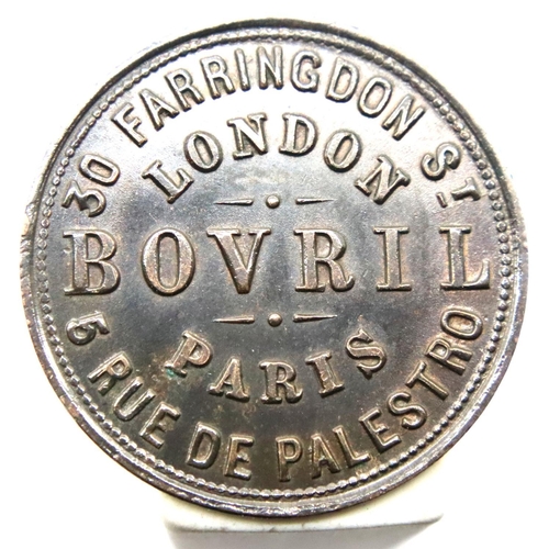 2357 - Victorian Bovril advertising Token (London-Paris).P&P Group 1 (£14+VAT for the first lot and £1+VAT ... 