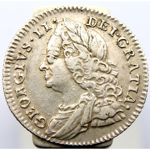 2371 - 1757 - Silver Sixpence of King George 2nd. P&P Group 1 (£14+VAT for the first lot and £1+VAT for sub... 