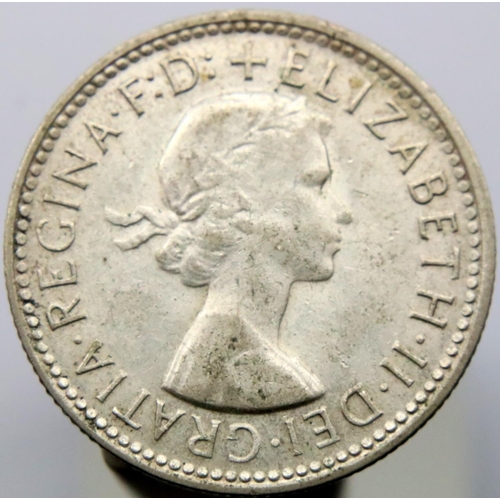 2376 - 1963 - Silver Shilling of Queen Elizabeth for Australia. P&P Group 1 (£14+VAT for the first lot and ... 