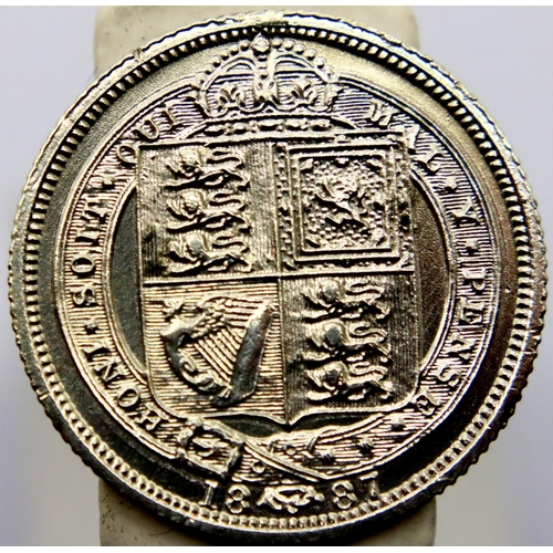 2377 - 1887 - Silver Sixpence of Queen Victoria. P&P Group 1 (£14+VAT for the first lot and £1+VAT for subs... 