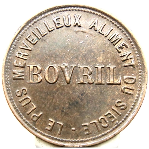 2379 - Victorian Bovril advertising Token (London-Paris). P&P Group 1 (£14+VAT for the first lot and £1+VAT... 