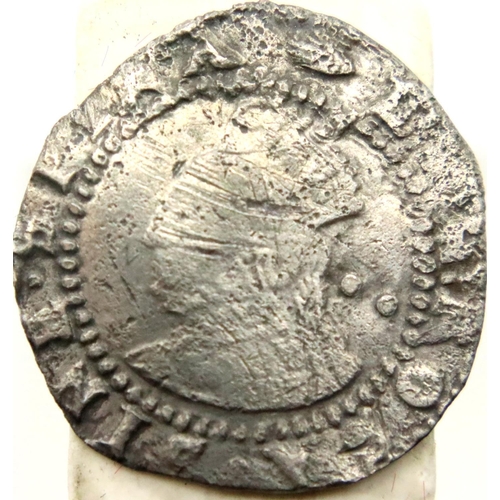 2380 - Hammered Silver Half Groat of Queen Elizabeth Tudor. P&P Group 1 (£14+VAT for the first lot and £1+V... 