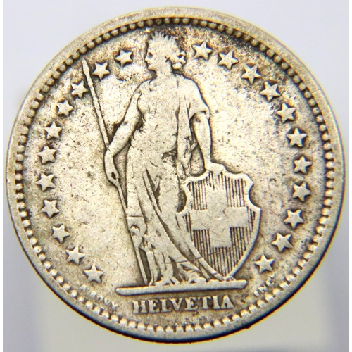 2392 - 1904 - Silver Swiss 2 Francs. P&P Group 1 (£14+VAT for the first lot and £1+VAT for subsequent lots)