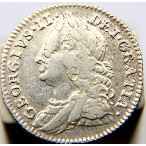 2395 - 1758 - Silver Sixpence of King George 2nd. P&P Group 1 (£14+VAT for the first lot and £1+VAT for sub... 