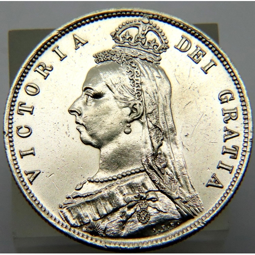 2408 - 1887 -Silver Half Crown of Queen Victoria. P&P Group 1 (£14+VAT for the first lot and £1+VAT for sub... 