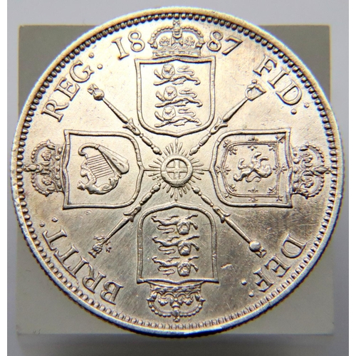 2409 - 1887 -Silver Florin of Queen Victoria. P&P Group 1 (£14+VAT for the first lot and £1+VAT for subsequ... 