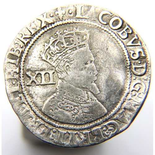 2412 - 1604 - Silver Hammered Shilling of King James 1st. P&P Group 1 (£14+VAT for the first lot and £1+VAT... 