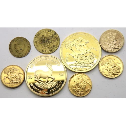 2431 - Collection of reproduction gold coins. P&P Group 1 (£14+VAT for the first lot and £1+VAT for subsequ... 