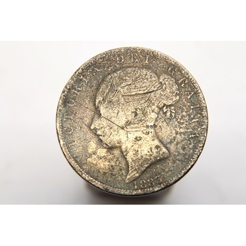 2435 - Victoria 1883 half crown in poor condition. P&P Group 1 (£14+VAT for the first lot and £1+VAT for su... 