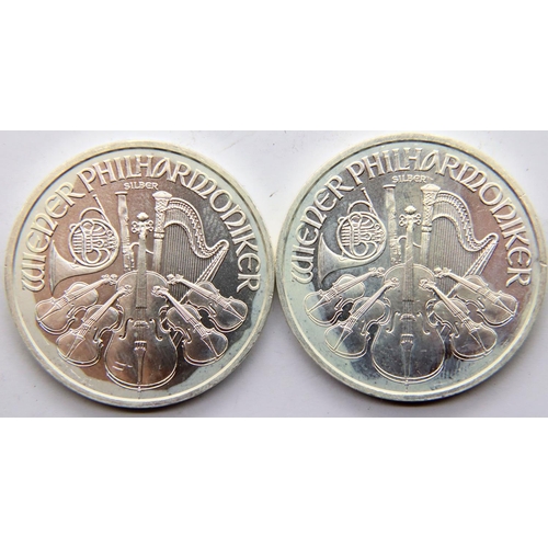 2439 - Two Austrian 1.5 Euro coins. P&P Group 1 (£14+VAT for the first lot and £1+VAT for subsequent lots)