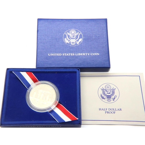 2447 - 1986 American Liberty proof half dollar. P&P Group 1 (£14+VAT for the first lot and £1+VAT for subse... 