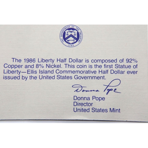 2447 - 1986 American Liberty proof half dollar. P&P Group 1 (£14+VAT for the first lot and £1+VAT for subse... 