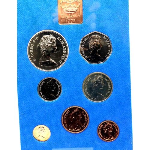 2450 - Royal Mint 1972 proof set. Not available for in-house P&P, contact Paul O'Hea at Mailboxes on 01925 ... 